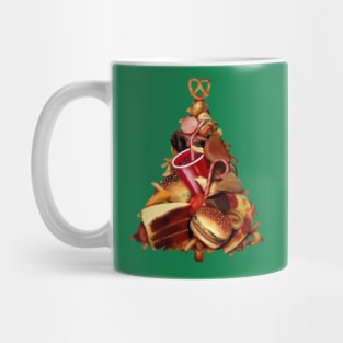 Pizza, Fast Food, Burger Xmas Christmas Tree Mug